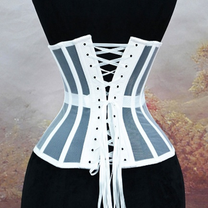 Refined Structured Steel-Boned <b>Waist</b> <b>Cincher</b> with Back Lacing for Hourglass Figure - Product Image 2