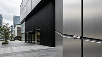 Mur-rideau métallique en aluminium 3D découpé au laser, sur mesure, épaissi, imperméable et thermolaqué pour la décoration extérieure des bâtiments