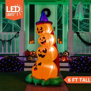 Calabazas <span class=keywords><strong>de</strong></span> decoraciones <span class=keywords><strong>de</strong></span> fantasmas inflables <span class=keywords><strong>de</strong></span> Halloween <span class=keywords><strong>de</strong></span> 6 pies <span class=keywords><strong>de</strong></span> Venta caliente con sombrero <span class=keywords><strong>de</strong></span> bruja con luces LED <span class=keywords><strong>de</strong></span> colores - Product Image 3