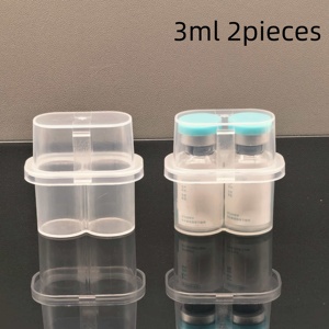 Vente en gros de contenants de 3 ml, 2 flacons, boîte de rangement en plastique sécurisée et durable pour poudre, portable - Product Image 1