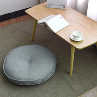 Le coussin de tabouret de Bar rond en lin de couleur unie peut être personnalisé et vendu en gros