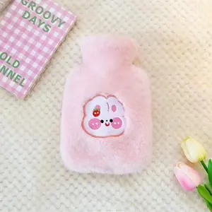 Hot-sell plush water injection hot water bag large explosion-proof irrigation hot water bag warm belly hot compress hand warmer