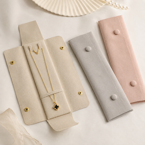 Bolsa de Joyería Portátil de Microfibra de Alta Gama para Collares y Pendientes, Bolsa de Almacenamiento para Anillos, Organizador de Joyas - Product Image 4