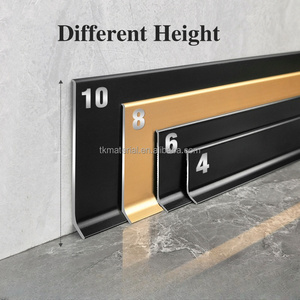 TK fabbrica Design moderno di alta qualità battiscopa parete di alluminio profilo in <span class=keywords><strong>metallo</strong></span> battiscopa profilo decorativo per rivestimento piastrelle - Product Image 2