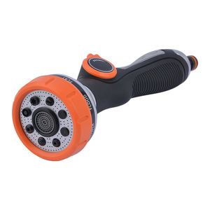 Pistola de agua Huabangshi con mango recto, 8 funciones, pulverización variable con pulsador, para riego de plantas y lavado de autos - Product Image 2