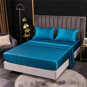 ชุดผ้าปูที่นอนซาติน4ชิ้น,ผ้าปูที่นอนลายทาง/ - Product Image 2