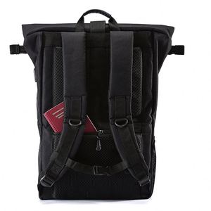 Fashion <b>Recycled</b> Plastic Bottles Expandable Roll Top Waterproof Trendy <b>Backpack</b> With Laptop Pocket - Product Image 5