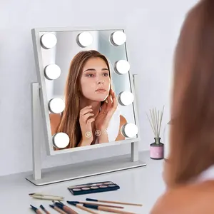 Best Seller Hollywood Vanity Mirror with 3 Color Modes and 9 Dimmable LED Bulbs 360 Degree Rotating Touch Control