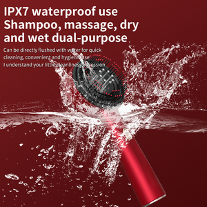Masajeador de Cabeza Multifuncional Portátil para Relajación en el Hogar con Tratamiento Capilar Rojo, Peine de Masaje con Vibración Impermeable y Terapia Líquida - Product Image 5