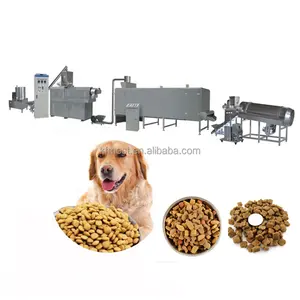 Dog Food Machine Fish Feed Making Machinery Manufacturer Twin Screw Dry Pet Food Extruder Processing Line