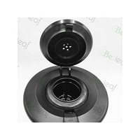 Chicha électronique noire en plastique avec contrôle de température, rechargeable, personnalisable avec logo, accessoires et boîte personnalisables