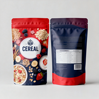 Sachet en plastique personnalisé de haute qualité, imprimé, pour céréales, granola et flocons d'avoine, idéal pour un petit-déjeuner sain