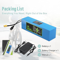 Baterai Lithium Ebike 48V 10,4Ah Perlindungan BMS 30A Kompatibel dengan E-Bike, Skuter, ATV & Penyimpanan Tenaga Surya 0-1200W