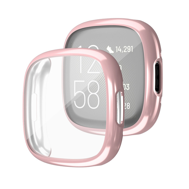 Best Price Full Protective Cover Screen Protector Case for Fitbit Versa 4/Sense 2 Soft Bumper TPU Plated Smart Watch Case