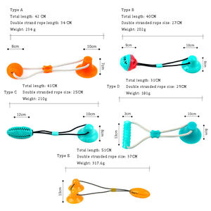 Benzersiz yenilikçi malzemeleri Intteractive çiğnemek Bite oyuncak topu interaktif eğlence TPR Pet diş çıkartma oyuncakları Pet diş çıkartma oyuncakları - Product Image 3
