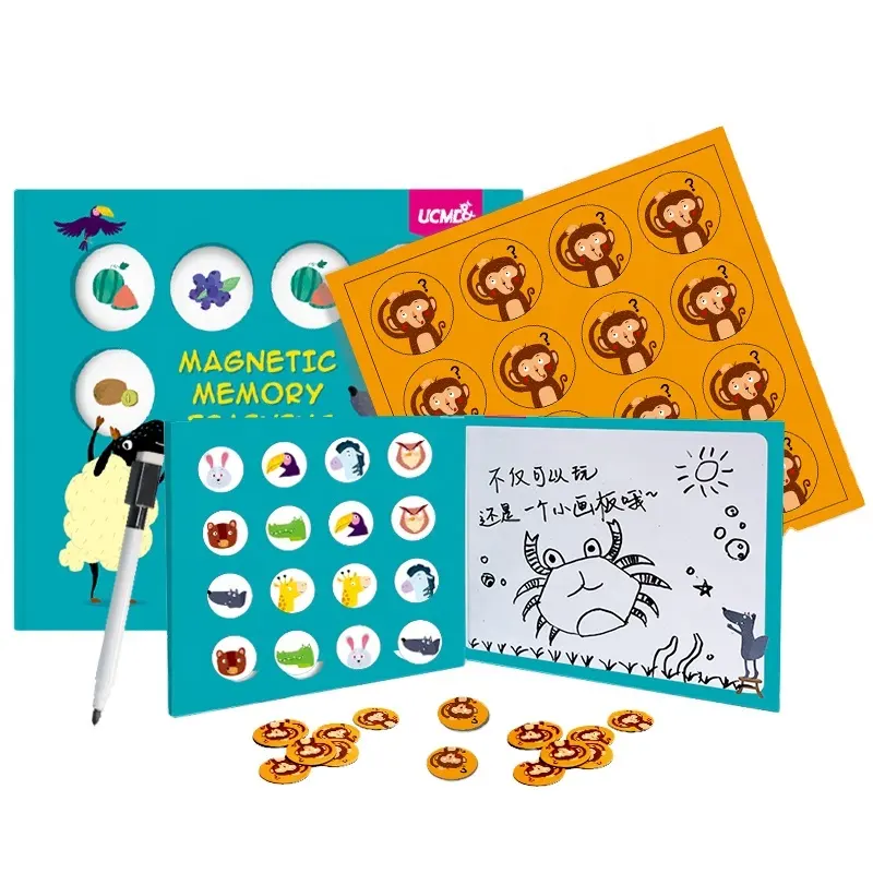 Jeu de mémoire portable Montessori, jouet éducatif pour enfants, apprentissage précoce, exercices, Puzzle, sac à bulles, boîte, 3 étapes