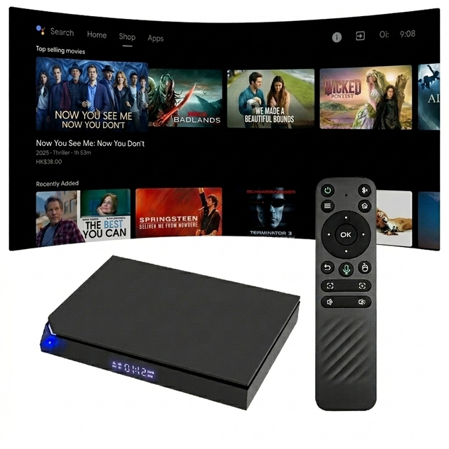 Canzone Hot Sell Android 14 Smart TV Box WiFi6 Amlogic S905X5M Quad Core 4K HDR Voice Control Ethernet