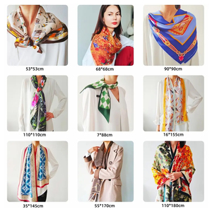 Foulard in Seta 100% Personalizzato, Sciarpa Quadrata in Seta Stampata, Prezzo di Fabbrica, Lussuoso Foulard in Raso per Donne - Product Image 3