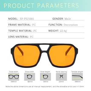 Gafas de Sol Retro Vintage para Mujer y Hombre, Lentes Amarillas con Diseño de Tortuga y Leopardo, Protección UV400, Doble Puente, Estilo Piloto, Protección Solar - Product Image 4