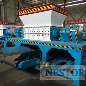 Kim loại thép phế liệu Shredder, phế liệu kim loại và sắt băm nhỏ máy, hai trục Shredder máy