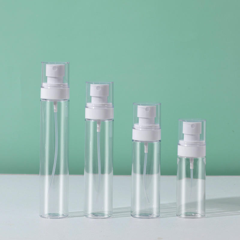 ขวดใส+หัวปั๊มสเปรย์สีขาว