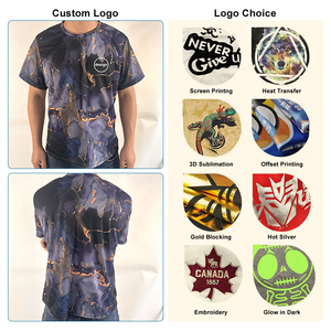 OME Wholesale Eco-Friendly Quick Dry Cotton Poly Blend O-Neck Oversized Breathable Men's T-<b>Shirts</b> - Product Image 4