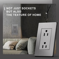 Prises électriques murales multiples pour l'Amérique du Sud, 110V-250V 15A, double prise américaine standard à 3 broches