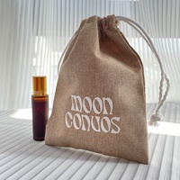 Sac à cosmétiques en toile de Jute de haute qualité avec cordon de serrage, emballage de produits de soins de la peau, pochette de maquillage en toile de Jute