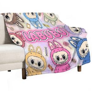 Vente en gros de couverture rose en polaire super douce imprimée sur mesure pour canapé-lit d'<span class=keywords><strong>hiver</strong></span> - Product Image 3