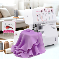 JUKKY Promotion Exceptionnelle JK-843 Machine à Coudre Surjeteuse Multifonctionnelle Électrique Domestique pour Vêtements Maquina Overlock