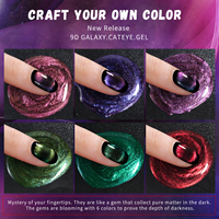 Vernis à ongles gel magnétique 3D effet œil de chat 15ml, marque privée, en gros, à retirer par trempage, UV LED, pour usage professionnel en salon de manucure