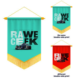 Пользовательские атласные флаги (полиэстер водонепроницаемый экологически чистый цифровой печатный без флагштока) несколько стилей для футбольного клуба - Product Image 2