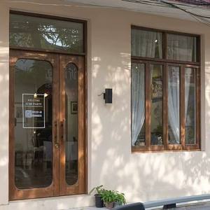 Marco de Ventana Plegable Color Nogal, Marco de Puerta Interior con Bisagras Estilo Antiguo, Origen Shandong - Product Image 4