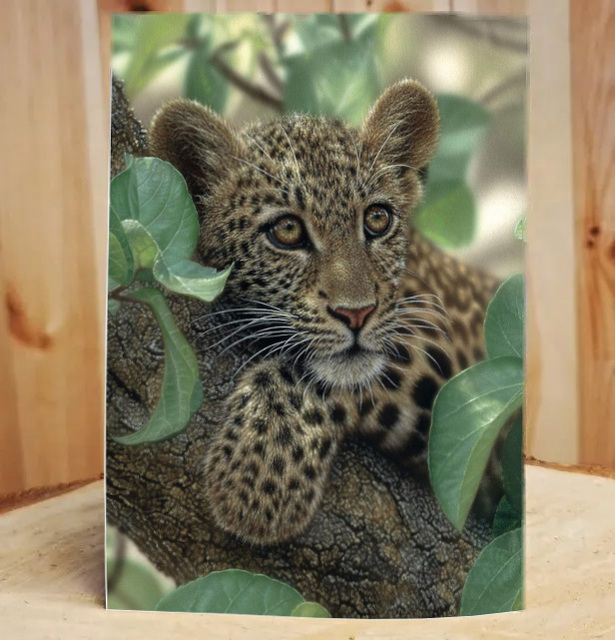 3D Live Life Lenticular Art Prints Home Decoration Unframed 3D Snow Leopard Poster Perfect Wall Decor