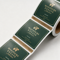 Étiquette personnalisée imperméable de forme sur mesure pour bouteille de liqueur de malt, vente en gros par le fabricant Jinyu