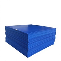 Plaque en PP bleu de 3 mm d'épaisseur, plaque en plastique ondulée creuse avec certification ISO 9001, 1m*1m