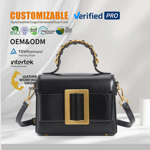 Elegante Bolso de Mano Mini de Lujo en Piel Sintética con Acabado Brillante y Asa Superior, Bolso Tipo Satchel con Hebilla Metálica de Moda para Mujer - Product Image 1
