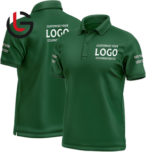 Camiseta de Golf de Manga Corta de Alta Calidad, 100% Algodón, Unisex, con Diseño de Bordado Personalizado, Bolsillo, Patrón Sólido, Informal, de Secado Rápido - Product Image 1