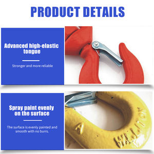 Crochet pivotant en acier en forme de U pour grue de levage avec anneau simple pour la pêche en mer et en eau douce - Product Image 6