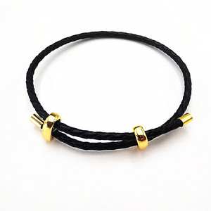 Braided <b>Couple</b> <b>Bracelet</b> Stretchable Unisex Jewelry Black Red Pink White Manual Crafted Style Commute Gift - Product Image 2