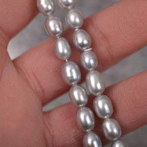 Handmade DIY Semi-Finished Bead 3-5-8mm Genuine Hemp Gray Natural Freshwater <b>Pearl</b> White <b>Pearl</b> Strong Light Rice Bead <b>Loose</b> Bead - Product Image 3