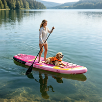 Planche à pagaie gonflable 11'x33"x6" pour adultes, SUP extra large et stable de 33 pouces, kit de planche à pagaie haute capacité