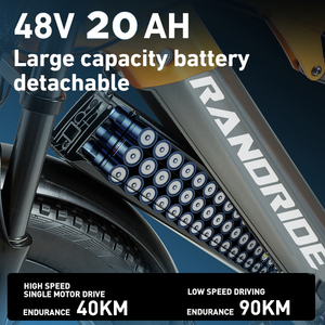 RANDRIDE YX80M Dual Motor 2000W Bike 48V 20Ah E Full Suspension Dirt with Magnesium Wheels - Product Image 5