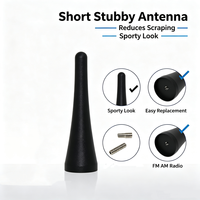 Antenne universelle courte pour toit de véhicule, mât d'antenne de 3,8 pouces (9,5 cm) pour radio FM AM, pour voiture, camion, SUV, fourgonnette