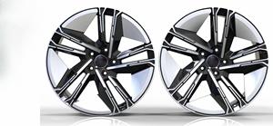 Cerchi in lega di alluminio forgiato su misura per <span class=keywords><strong>Audi</strong></span> <span class=keywords><strong>E</strong></span>-<span class=keywords><strong>Tron</strong></span> GT PCD5x130 2021-2024 18-23 pollici lavorati viso nero 40mm ET 100mm - Product Image 2