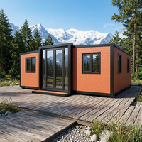 Kontainer Rumah CE ISO WaterMark yang Dapat Diperluas 20ft 40ft Rumah Prefab Modular Rumah Liburan Penginapan Panel Surya
