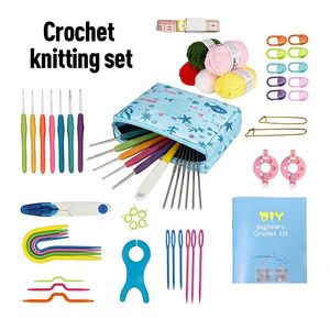 <b>Crochet</b> <b>Hook</b> Square Starter Set Wool Yarn Knitting Accessories DIY Beginner Craft Training Kit Eco-Friendly Portable Simple 3mm - Product Image 6