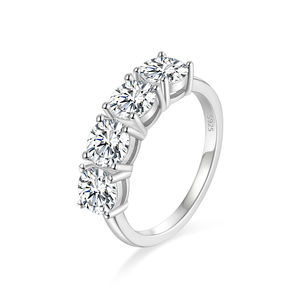 خواتم نسائية من الفضة الإسترلينية S925 من OAHLAN ، جميع الأحجار vs ، خواتم مويسانيتي من الدرجة الأولى لحفلات الزفاف والخطوبة في سوليتير - Product Image 4