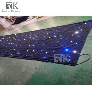 Elegant Pipe Drape <b>LED</b> <b>Star</b> Curtain with Blue & White Lights Pipe Stand - Product Image 3