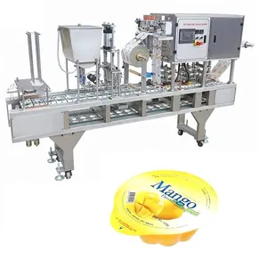 Máquina de embalagem de copo de alta velocidade, máquina de enchimento de copo de gelatina, máquina de selagem de enchimento e selagem de copo de água mineral